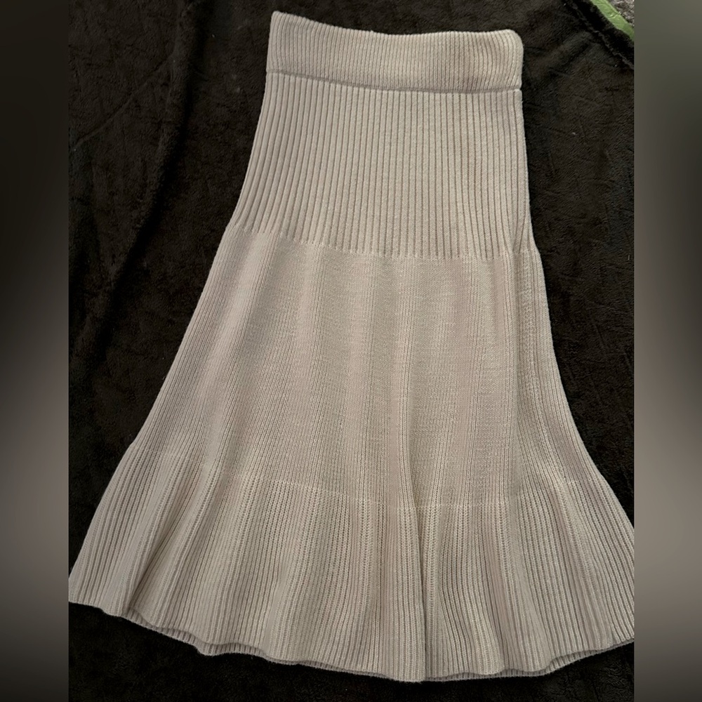 Stella & Jamie Wool blend Womens XS Cream Skirt